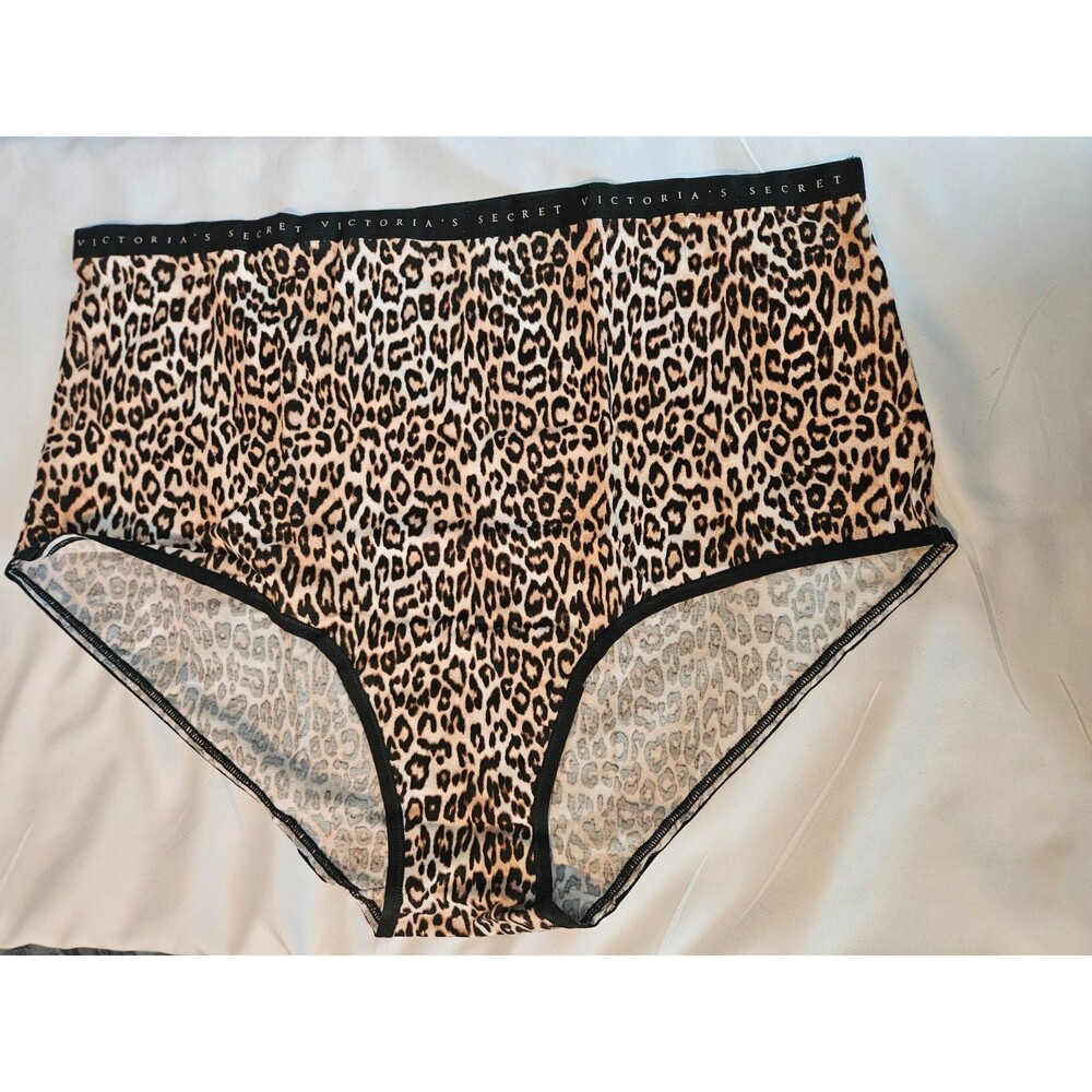 Victoria’s Secret  Leopard‎ Print Cotton High Leg Underwear Panties XXL